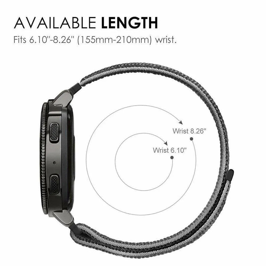 20mm Nylon Braided Sport Loop Velcro Watch Band Strap Compatible Replacement - Seashells