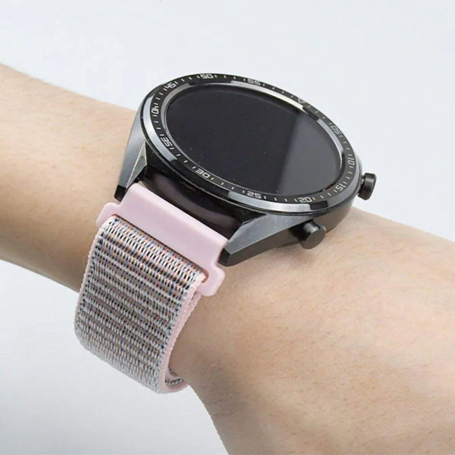 20mm Nylon Braided Sport Loop Velcro Watch Band Strap Compatible Replacement - Seashells