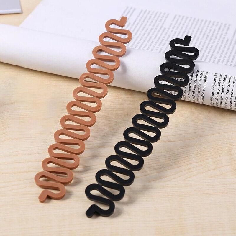 Fish Bone Hair Braiding French Braid Tool Roller Magic Twist Styling Bun Maker - Brown