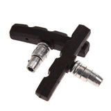 4Pcs Mountain Bicycle V Braking Pads Blocks Shoes For Bike V Brake System Black - Side View