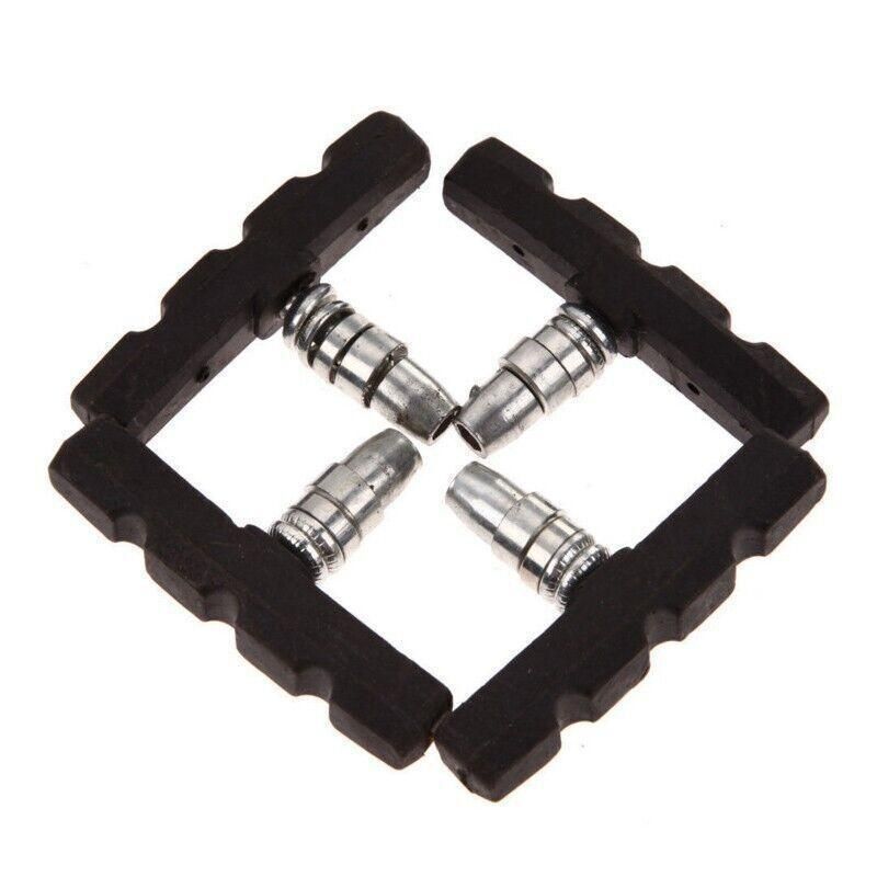 4Pcs Mountain Bicycle V Braking Pads Blocks Shoes For Bike V Brake System Black