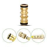 Brass Garden Hose Connector Fitting Double End Quick Joiner for 12mm Pipe Repair - 45-Degree Angle