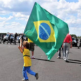 Large Brazilian Brazil Flag Heavy Duty Outdoor 90 X 150 cm - 3Ft X 5Ft - 45-Degree Angle