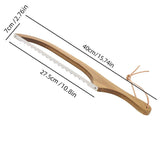Wooden Bread Cutter Saw for Perfect Slice Cutting Tool Bread Slicer Kitchen - Side View