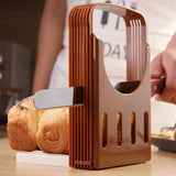 Foldable Bread Slicer Cutting Guide for Loaf Toast Adjustable Thickness - 45-Degree Angle