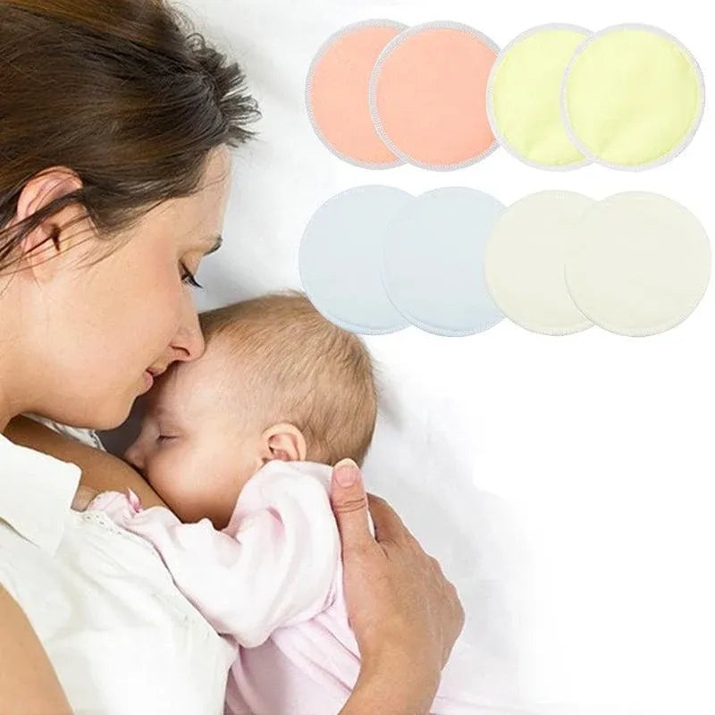 Bamboo Reusable Breast Pads Nursing Breastfeeding Plain Washable Pack of 8/16PCS - 8PCS