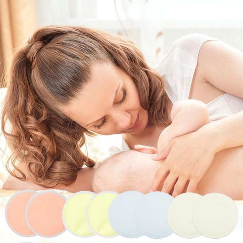 Bamboo Reusable Breast Pads Nursing Breastfeeding Plain Washable Pack of 8/16PCS - 8PCS