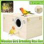 1-Piece Bird Breeding Nest Box with Perch and Mounting Fittings