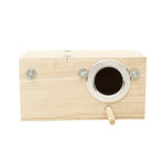 1-Piece Bird Breeding Nest Box with Perch and Mounting Fittings