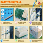 1-Piece Bird Breeding Nest Box with Perch and Mounting Fittings