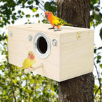 1-Piece Bird Breeding Nest Box with Perch, 29 x 15 x 15 cm