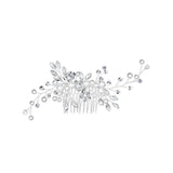 Bridal Headpieces Crystal Wedding Accessories White Jewelry Hair Comb Party Au - Front View