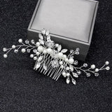 Bridal Headpieces Crystal Wedding Accessories White Jewelry Hair Comb Party Au