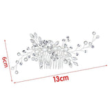 Bridal Headpieces Crystal Wedding Accessories White Jewelry Hair Comb Party Au - Close-Up Angle