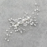 Bridal Headpieces Crystal Wedding Accessories White Jewelry Hair Comb Party Au