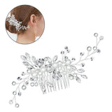 Bridal Headpieces Crystal Wedding Accessories White Jewelry Hair Comb Party Au