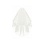 Bridal 2 Layer Wedding Veil with Comb Satin Edge Short Tulle for Women White Ivory - Beige
