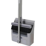 3 in1 Broom Set for Winnowing Brushing Handheld Cleaning Tool Home Kitchen Floor - Grey