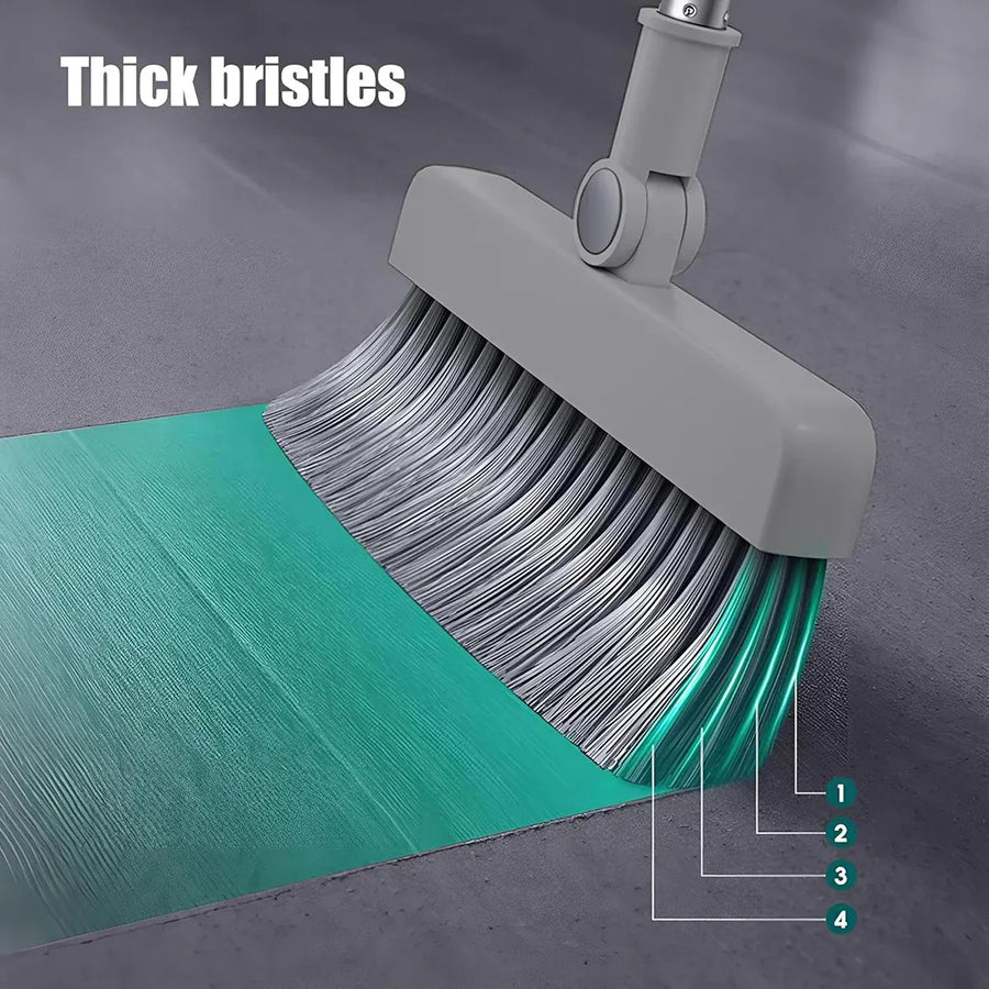 3 in1 Broom Set for Winnowing Brushing Handheld Cleaning Tool Home Kitchen Floor - Grey, image 10