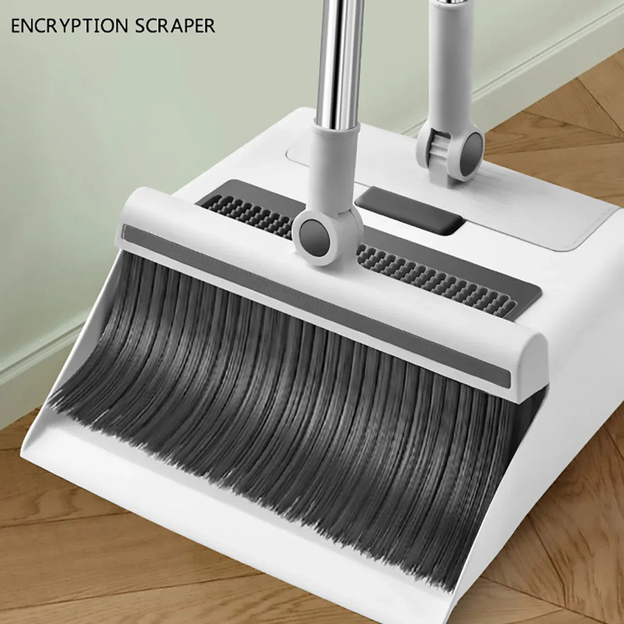 3 in1 Broom Set for Winnowing Brushing Handheld Cleaning Tool Home Kitchen Floor - Grey, image 13