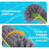Swimming Pool Cleaning Brush Corner Scrub Brush Pool Wall Floor Cleaner Tool - Close-Up Angle