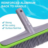 Swimming Pool Cleaning Brush Corner Scrub Brush Pool Wall Floor Cleaner Tool - Low Angle