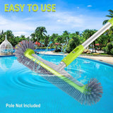 Swimming Pool Cleaning Brush Corner Scrub Brush Pool Wall Floor Cleaner Tool - Extra Image