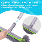 Swimming Pool Cleaning Brush Corner Scrub Brush Pool Wall Floor Cleaner Tool - Top-Down View