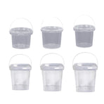 20pcs Plastic Round Bucket with Lid Transparent Portable Storage Gift Container - Round 1000ml