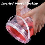 20pcs Plastic Round Bucket with Lid Transparent Portable Storage Gift Container - Round 1000ml - 45-Degree Angle