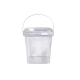 20pcs Plastic Round Bucket with Lid Transparent Portable Storage Gift Container - Round 1000ml - Extra Image