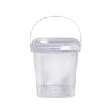 20pcs Plastic Round Bucket with Lid Transparent Portable Storage Gift Container - Round 1000ml