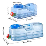Outdoor Square Water Storage Bucket With Tap For Travel Camping Drinking Use - 10L