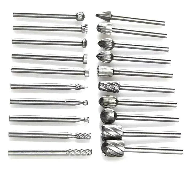 20Pcs Tungsten Steel Solid Carbide Burrs For Dremel Rotary Tool Bit Accessories