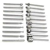 20Pcs Tungsten Steel Solid Carbide Burrs For Dremel Rotary Tool Bit Accessories - Rear View
