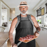 Waterproof Apron Pvc Apron Chef Butcher Work Heavy Duty Royal Black Best Quality - Side View