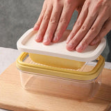 Rectangular Butter Box Storage Container Cheese Cutter Kitchen Organizer Lid - 45-Degree Angle