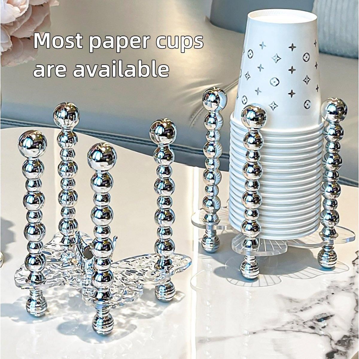 Cup Storage Shelf Paper Cup Holder Organizer Kitchen Cup Holder Storage Solution