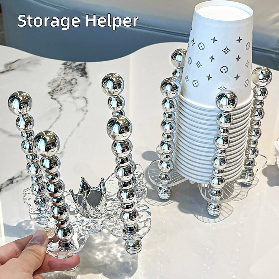 Cup Storage Shelf Paper Cup Holder Organizer Kitchen Cup Holder Storage Solution