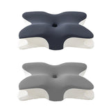 Memory Foam Butterfly Pillow Neck Support Slow Rebound Cervical Pillow - Light Grey - Front View