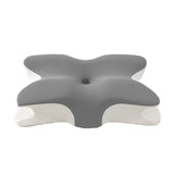 Memory Foam Butterfly Pillow Neck Support Slow Rebound Cervical Pillow - Light Grey - Rear View