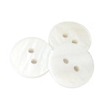 20pcs White Shirt Buttons Round Two Eyes Sewing Craft DIY Clothing Supplies - 20mm