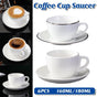 6PCS Ceramic Coffee Cup and Saucer Set Apricot Tea Cup with Ear Hotel Coffee Cup - 160ml