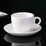 6PCS Ceramic Coffee Cup and Saucer Set Apricot Tea Cup with Ear Hotel Coffee Cup - 160ml
