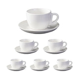 6PCS Ceramic Coffee Cup and Saucer Set Apricot Tea Cup with Ear Hotel Coffee Cup - 160ml - Close-Up Angle