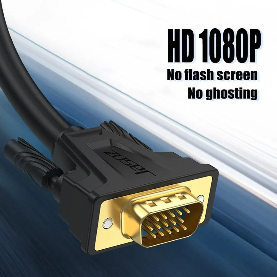 1M VGA 15pin Monitor Projector Cable VGA 3+6 HD Video Cable for LCD Laptop