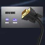 1M VGA 15pin Monitor Projector Cable VGA 3+6 HD Video Cable for LCD Laptop