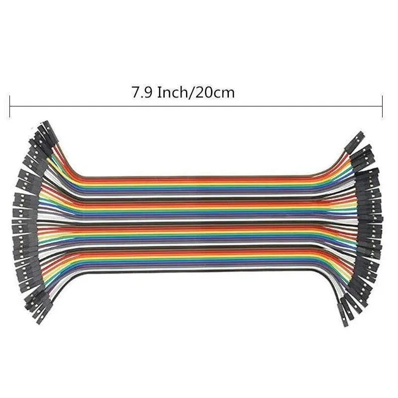 40PCS Dupont Cable 20cm Jumper Wire for Arduino RPi breadboard - Female to Female 20CM