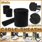 3 Rolls Cable Sleeves Wire Management Protection Sleeves Durable Finishing Cover