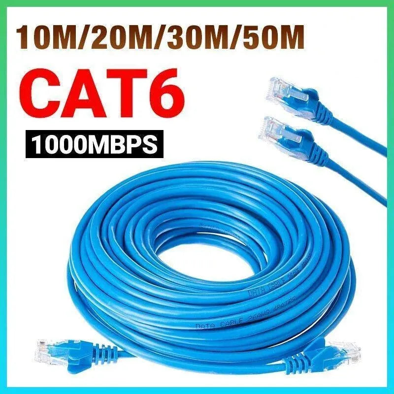 10M 20M 30M 50M Ethernet Cat6 LAN Cable 1000Mbps - 50M
